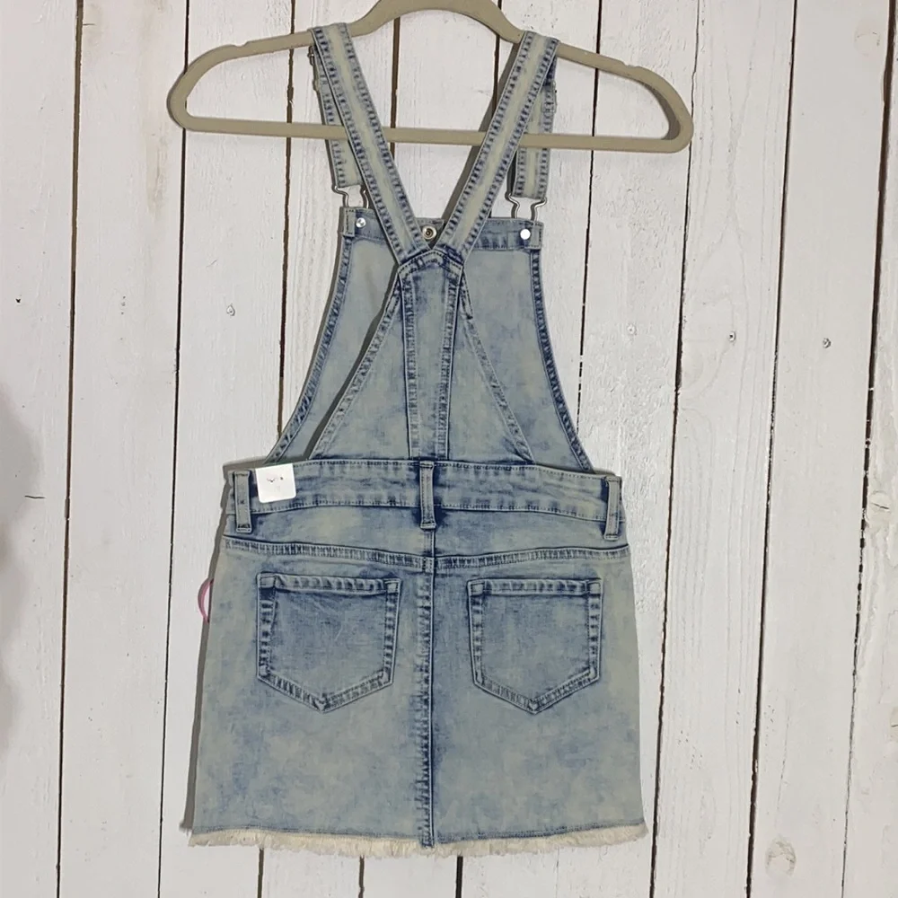 Acid Wash Button Up Skirtall - Picture 11 of 15